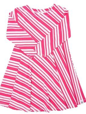 *NWT* Sweet Bamboo Swirly Girl Dress for Toddlers - Candy Cane Stripe 3T